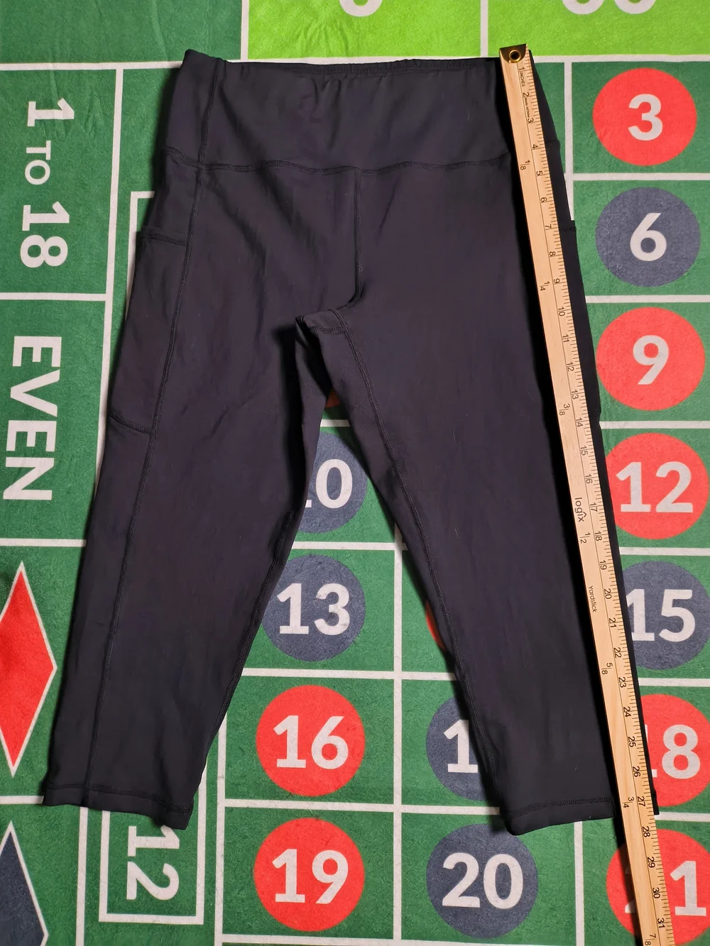 Stelle Leggings Women's Large Black Capri Athletic Yoga Pants Pockets
